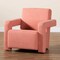 Baxton Studio Madian Modern & Contemporary Light Red Fabric Upholstered Armchair 204-12581 - alternate 8